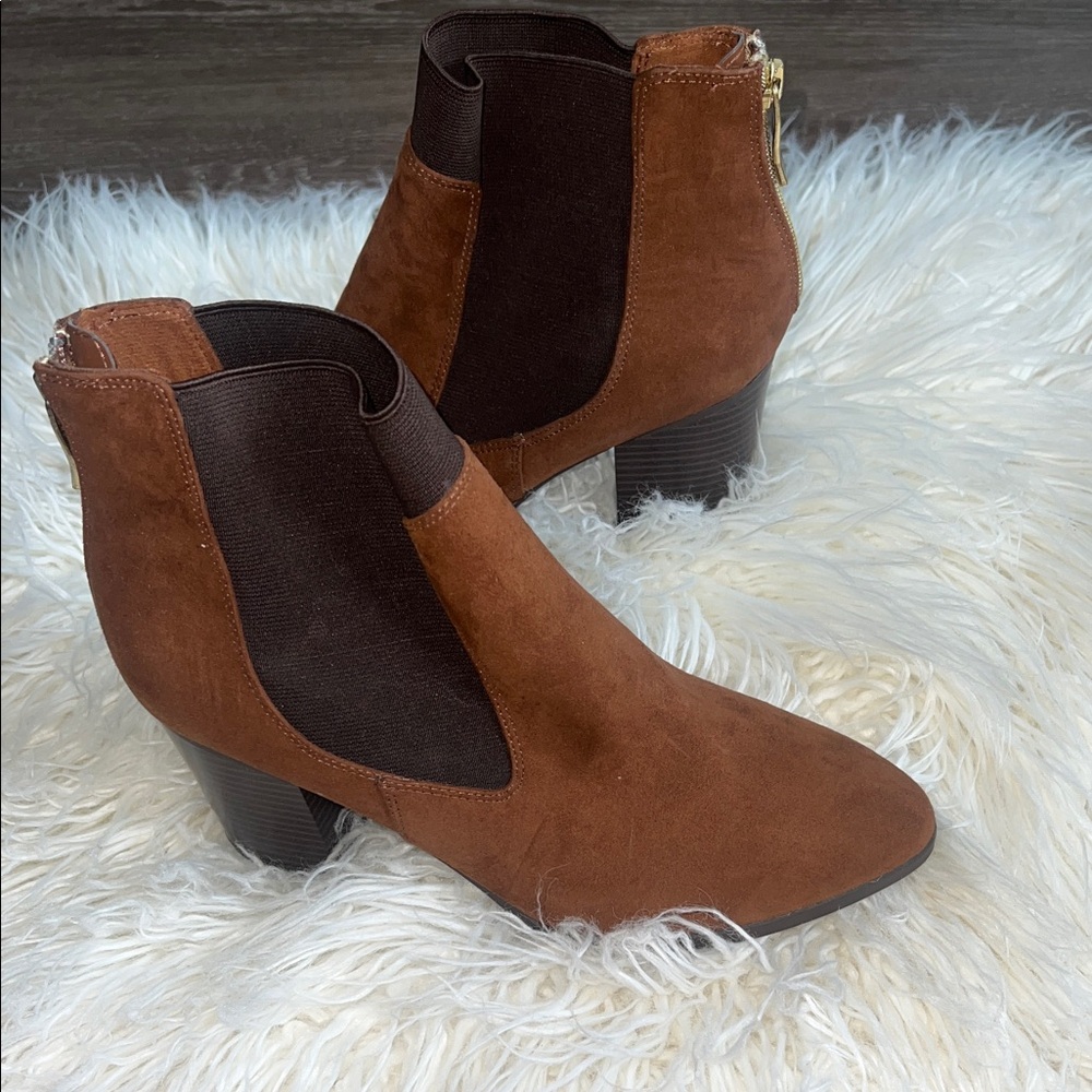 Payless Chestnut Ankle Booties